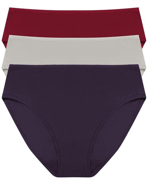 Natori Purple 3Pk Bliss Bare Hipster