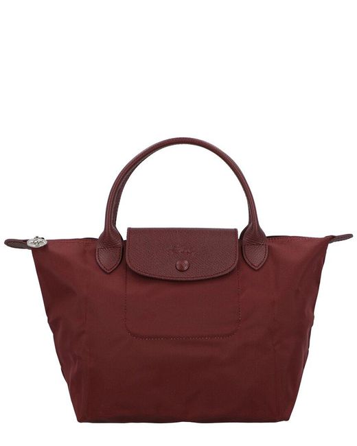 Longchamp Red Le Pliage One Small Canvas Handbag