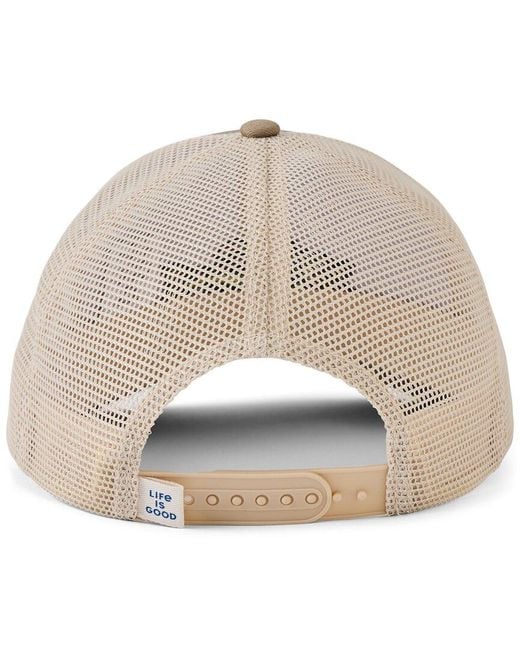 Life Is Good. Natural Trucker Hat for men