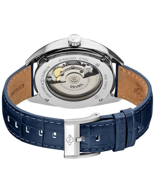 Gevril Blue Five Points Watch for men