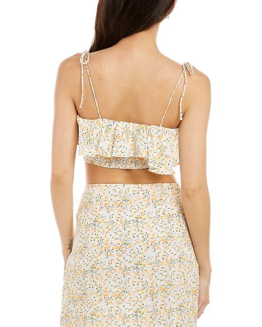 CELINA MOON Natural Tie Shoulder Noodle Top