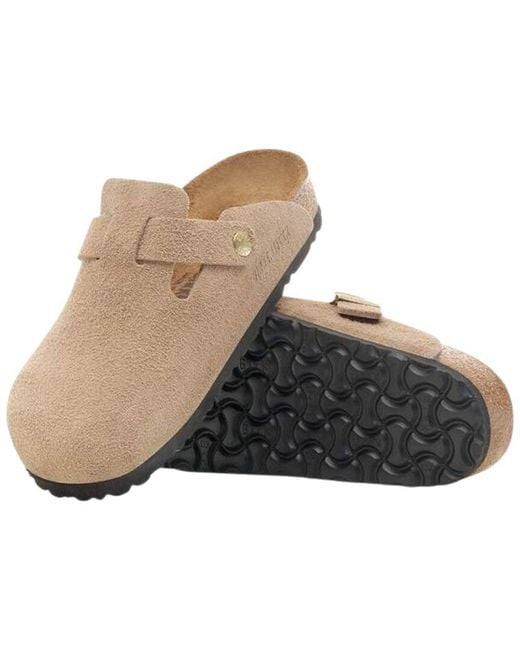 Birkenstock White Boston Suede Sandal