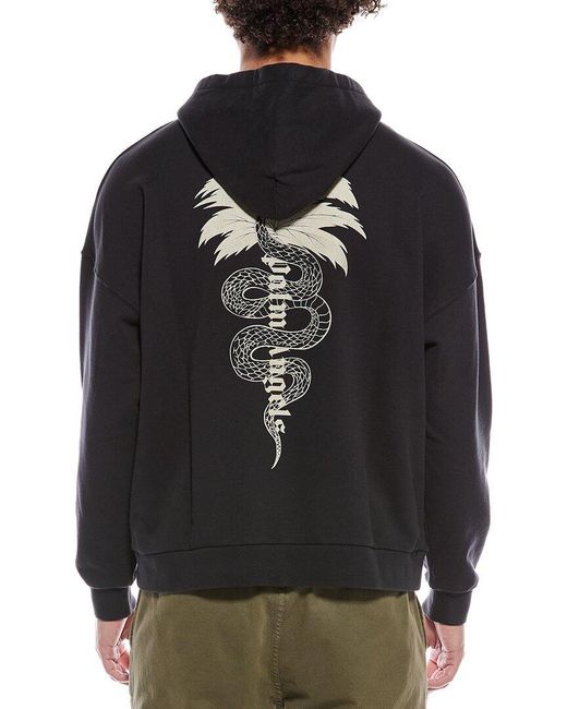 Palm Angels Black Hooded Sweatshirt for men
