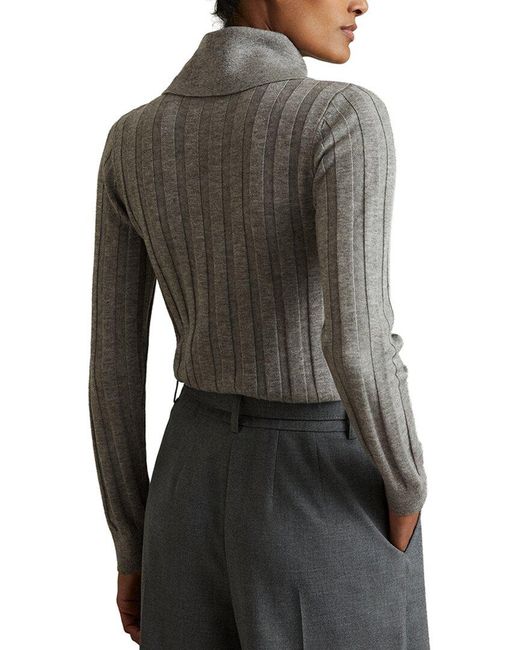 Reiss Gray Winter Knit Top