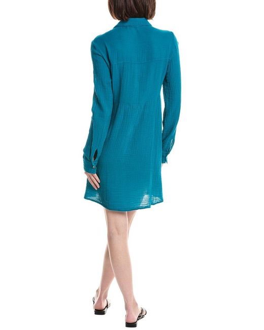 Michael Stars Blue Kimberly Shirt Waist Dress