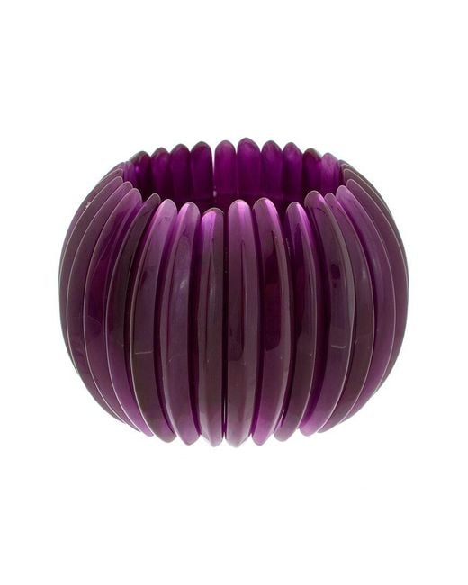 Kenneth Jay Lane Purple Stretch Bracelet