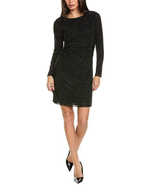 Kobi Halperin Black Sloane Rhinestone Mini Dress