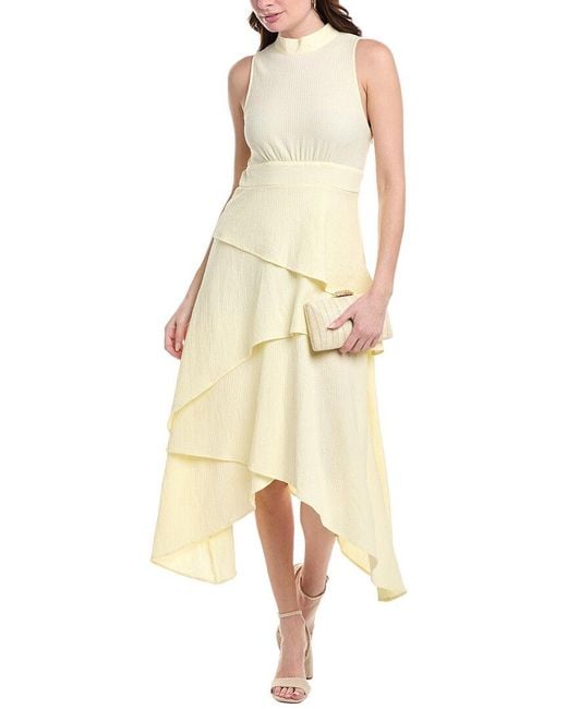 Avantlook Natural Tiered Midi Dress