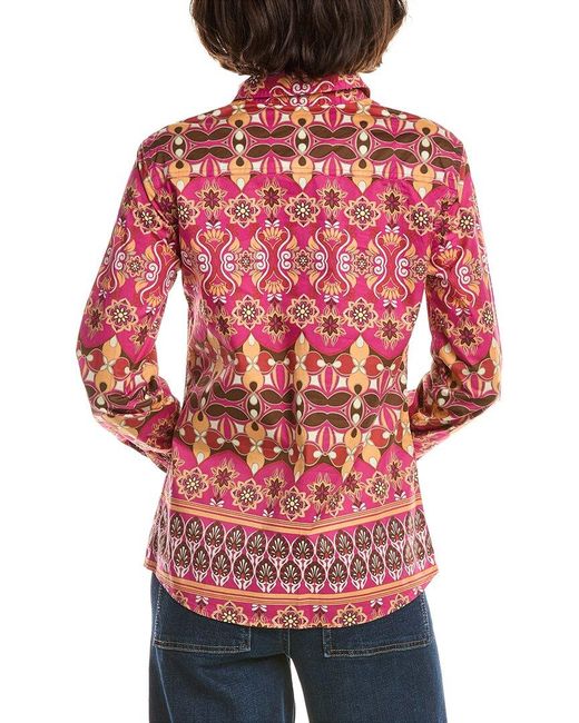 J.McLaughlin Red Lois Blouse