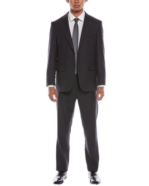 Scotch & Soda Black 2Pc Suit With Flat Front Pant for men