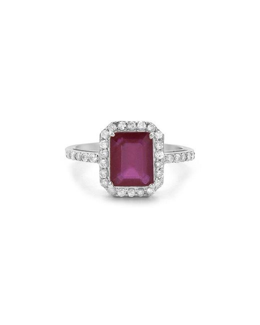 Forever Creations USA Inc. Pink Forever Creations 14K 3.10 Ct. Tw. Diamond & Ruby Halo Ring