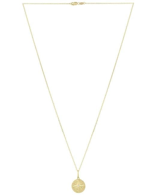 Italian Gold White 14K 0.03 Ct. Tw. Diamond North Star Necklace