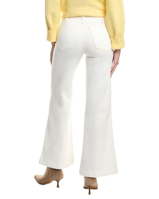 FRAME White The Seamed Natural Clean Wide Leg Jean