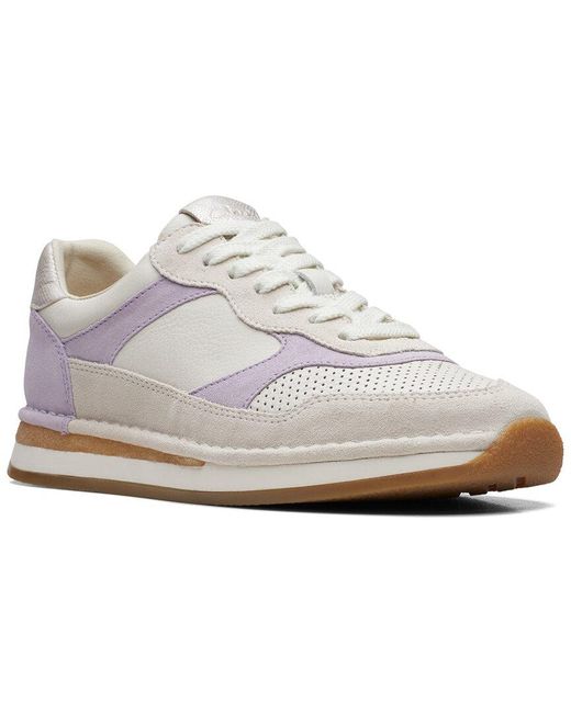 Clarks White Craftrun Tor. Suede Workout Running & Training Shoes