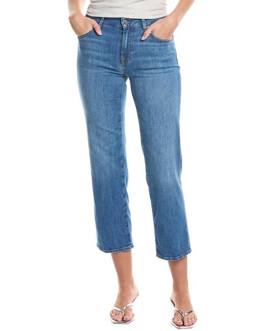 7 For All Mankind Blue Calie Nevada Straight Ankle Jean