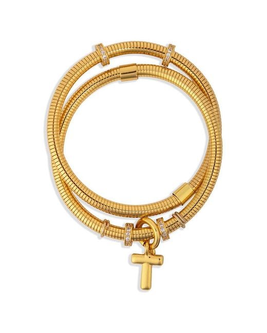Saachi Metallic Bubble Charm "T" Bracelet