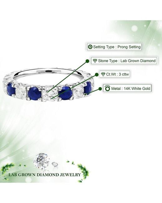 Amairah Blue 14K 3.00 Ct. Tw. Lab-Grown Diamond Eternity Ring