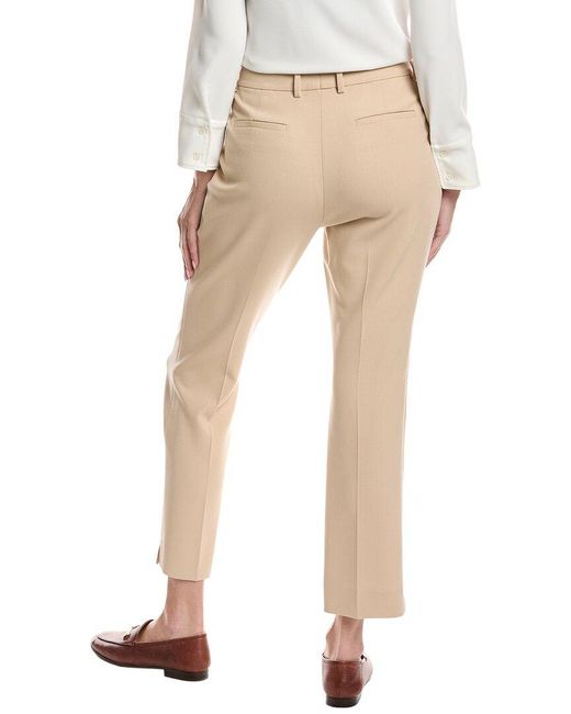 Lafayette 148 New York Natural Manhattan Wool-Blend Slim Cigarette Ankle Pant