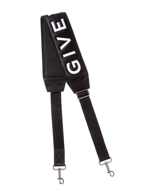 Givenchy Black Logo Padded Leather Shoulder Strap