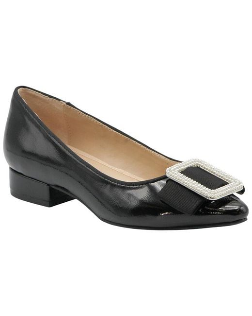 Adrienne Vittadini Black Pender-2 Crinkle Patent Slip-On