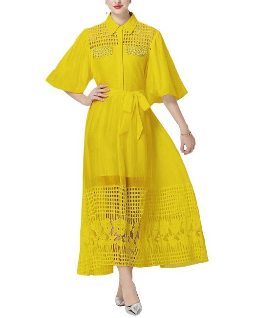 Kaimilan Yellow Midi Dress