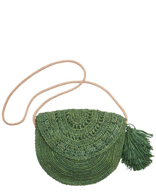 Mar Y Sol Green Lila Raffia Crossbody