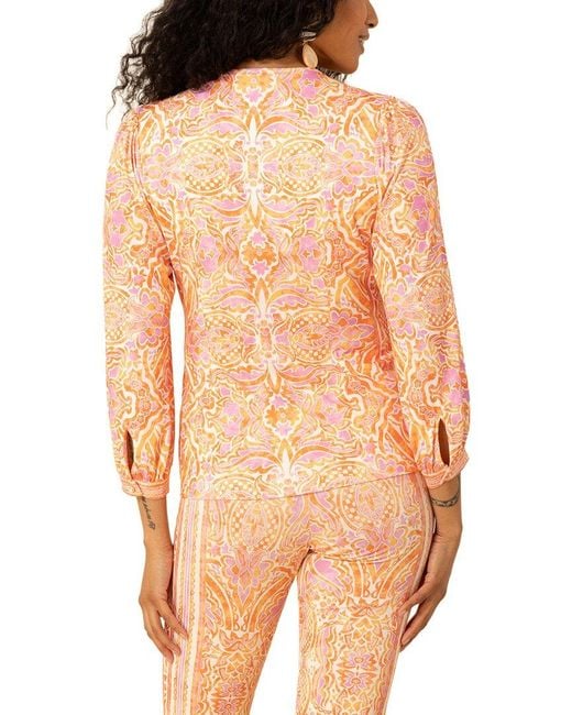 Hale Bob Orange Meredith Blouse