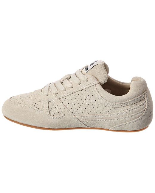 Isabel Marant White Senny Suede Sneaker