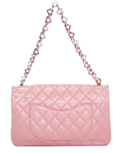 Chanel Limited Edition Pink Quilted Lambskin Leather Medium