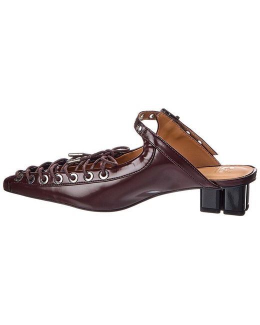 Ganni Brown Leather Mule