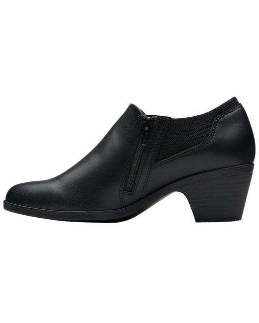 Clarks Black Emily Darcey Leather Bootie