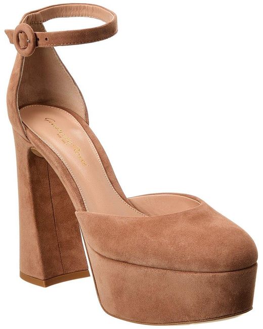 Gianvito Rossi Brown Holly Suede D'orsay