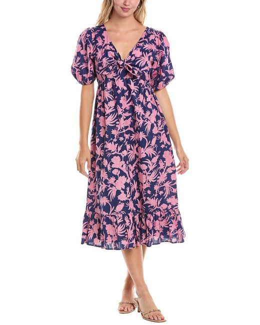 Tori Richard Purple Feel The Love Sable Maxi Dress