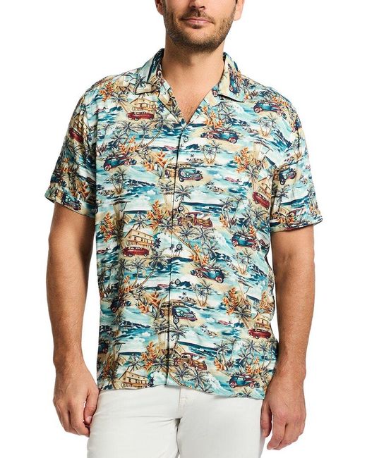 Robert Graham Blue Getaway Woven Shirt for men