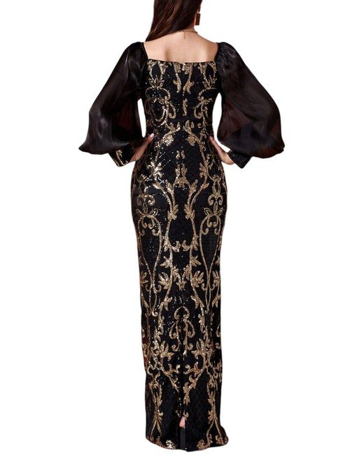 MISSORD Black Maxi Dress
