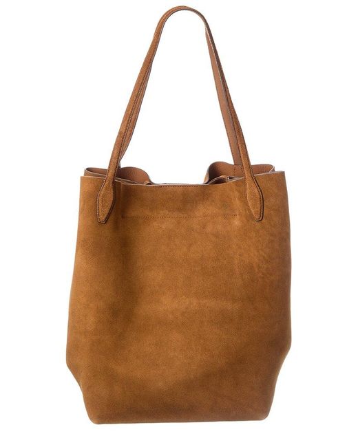 Madewell Brown Oversized Soft Grain Suede Shopper