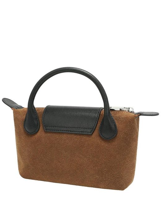 Tiffany & Fred Paris Brown Tiffany And Fred Paris Elegant Mini Suede Leather Satchel