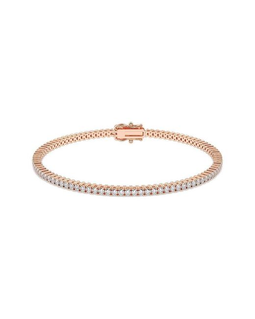 Lab Grown Diamonds White 14K Rose 3.00 Ct. Tw. Lab-Grown Diamond Bracelet