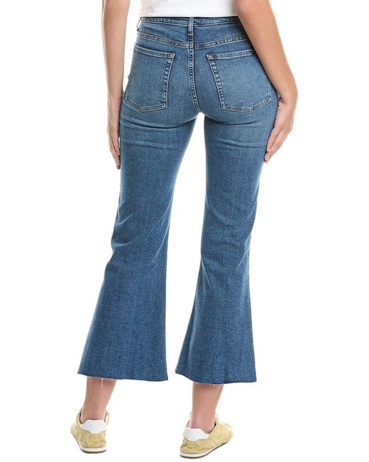 7 For All Mankind Blue Slim Illusion Cropped Dojo Yuma Jean