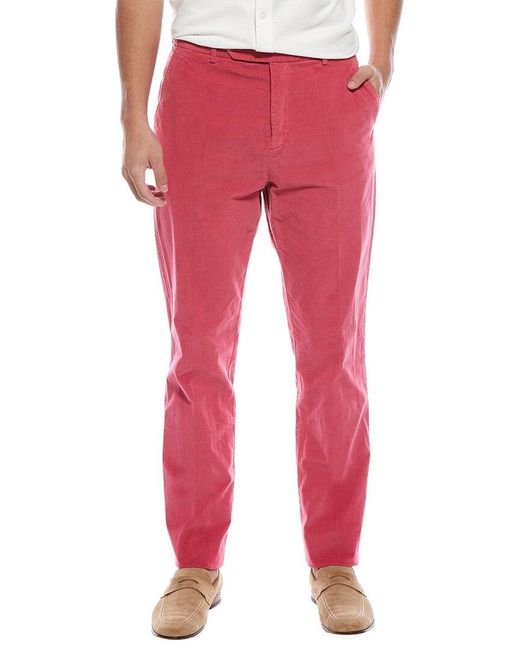 J.McLaughlin Red Oxford Pant for men