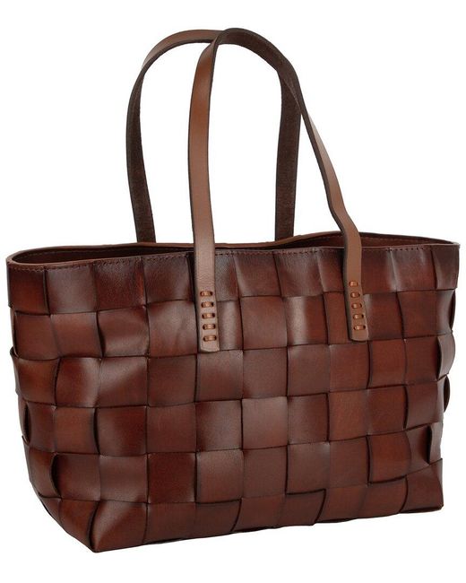 Dragon Diffusion Brown Crossover Leather Tote