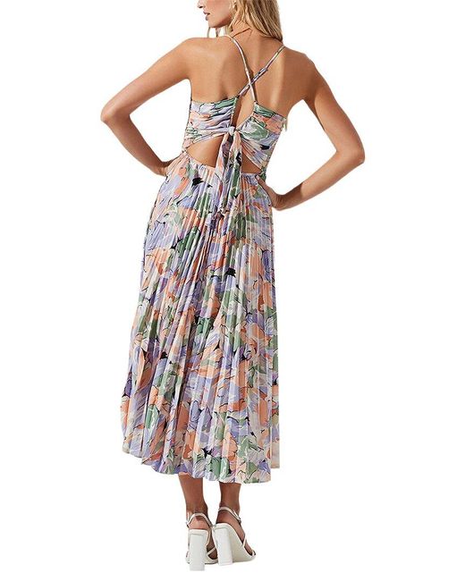 AMINA GLAM Pink Midi Dress