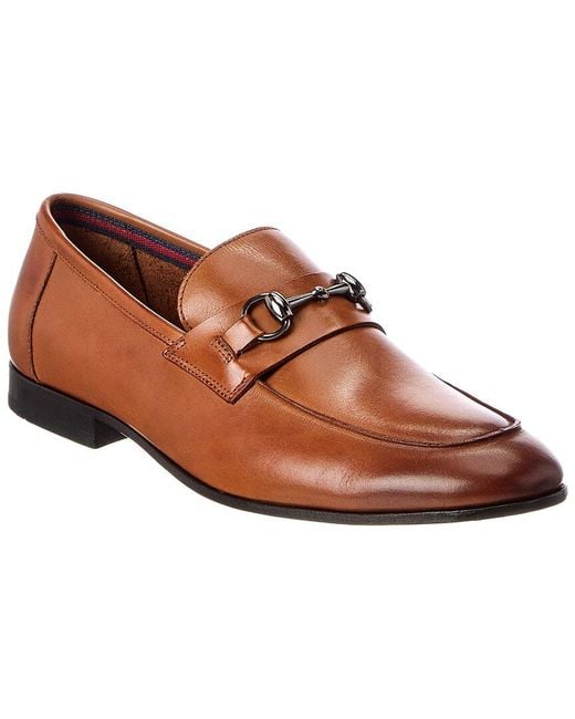 Donald J Pliner Brown Ted Leather Loafer for men