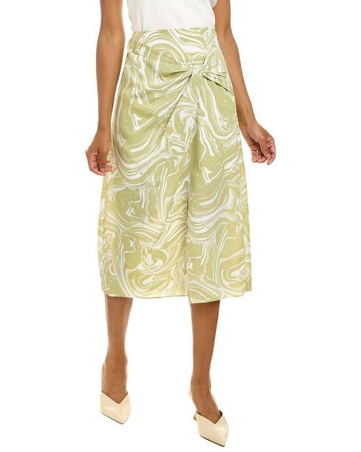 Jonathan Simkhai Yellow Izabella Midi Skirt