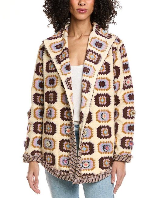Johnny Was Multicolor Wool-Blend Jacket