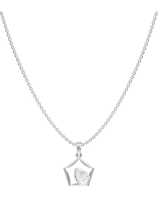Lab Grown Diamonds Metallic 0.95 Ct. Tw. Lab-Grown Diamond Necklace