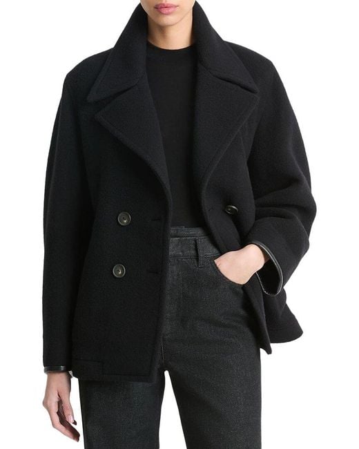 Vince Black Lofty Belted Wool-Blend Jacket