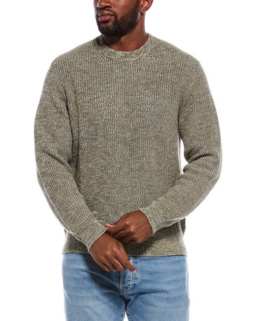 Madewell Gray Marled Shaker Stitch Crewneck Sweater for men