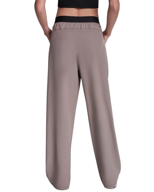 DKNY Brown Pull On Logo Pant