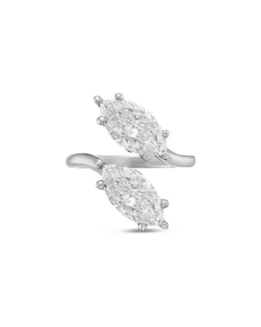 Diana M White Diana M. Platinum 15.00 Ct. Tw. Lab-Grown Diamond Two-Stone Ring